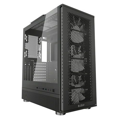 Корпус PCCooler ME200 MESH BK: Midi-Tower с ARGB, поддержка E-ATX, ATX, mATX, mITX