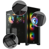 Корпус без блока питания/ Case Corsair iCUE 4000X RGB, Midi-Tower, TG, 3x120mm RGB, 1xUSB-A 3.2, 1xUSB 3.2 Type-C, E-ATX, ATX, mATX, mITX Black Corsair
