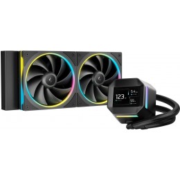 Система водяного охлаждения Deepcool LM240 ARGB Soc-AM5/AM4/1200/1700/1851 черный 4-pin 19-36dB Al LCD 220W 1404gr Ret (R-LM240-BKDMMC-1)