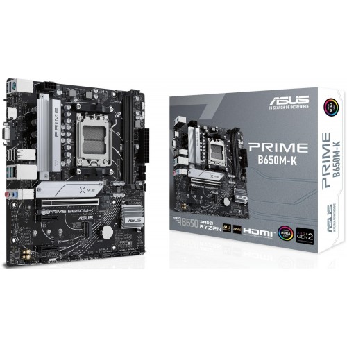 Материнская плата Asus PRIME B650M-K AM5: 2xDDR5, 8ch Audio, 2.5G LAN, mATX для мощных сборок