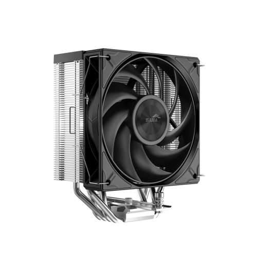 Кулер для процессора/ CPU Cooler SAMA A40P (240W, 4-pin PWM, 152mm, 4x6mm, 1x120mm, 75.2CFM, 29dBA, 2200RPM, S: 1851/1700/1200/115X, AM5/AM4, black/silver) SAMA