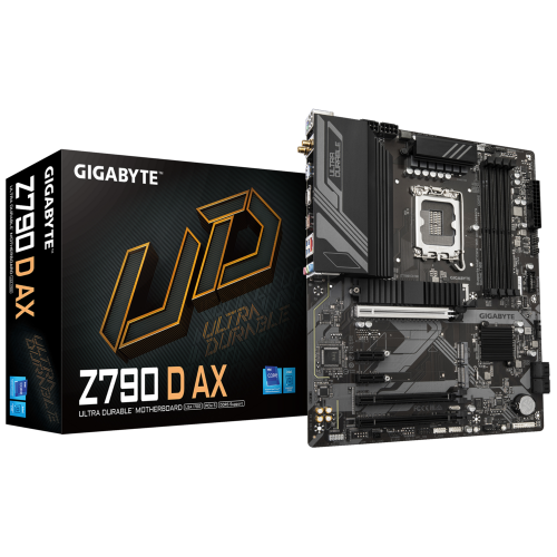 Материнская плата/ MB GIGABYTE INTEL Z790 s1700, 4xDDR5(192GB), HDMI 2.1/DP, 1xPCIe 5.0x16, 1xPCIe 4.0x16, 1xPCIe 3.0x16, 2xPCIe 3.0, 1xLAN (2.5GbE), Wi-Fi, BT, 4xSATA 6Gb/s, 3xM.2, 1xUSB-C, 5xUSB 3.2, 2xUSB 2.0, 1xPS/2, ATX Gigabyte