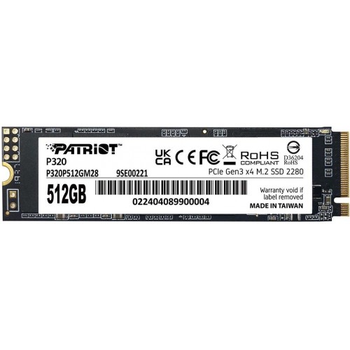 Твердотельный накопитель Patriot P320 512GB M.2 2280 PCIe 3.0 x4 – Высокая скорость и надежность