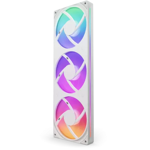 Кулер для корпуса ПК/ Case Cooler NZXT F360 RGB Core (120x120x25mm, 4-pin PWM, RGB, 75.12CFM, 30dBA, 2400RPM, White, Single-Frame RGB Fan Unit) NZXT