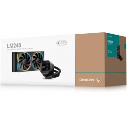 Система водяного охлаждения Deepcool LM240 ARGB Soc-AM5/AM4/1200/1700/1851 черный 4-pin 19-36dB Al LCD 220W 1404gr Ret (R-LM240-BKDMMC-1)