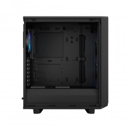 Корпус ПК без блока питания/ Case Fractal Design Meshify 2 Compact Lite RGB TG Light Tint, Midi-Tower, 4x120mm RGB, 2xUSB-A 3.2 ATX, mATX, mITX Black