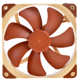 Кулер для корпуса/ Case Cooler Noctua NF-A14 FLX (140x140x25mm, 3-pin, 67.98FM, 19.2dBA, 1200RPM, Beige/Brown)