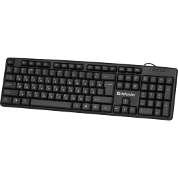 Defender Проводная клавиатура Element HB-520 USB RU,черный,полноразмерная USB