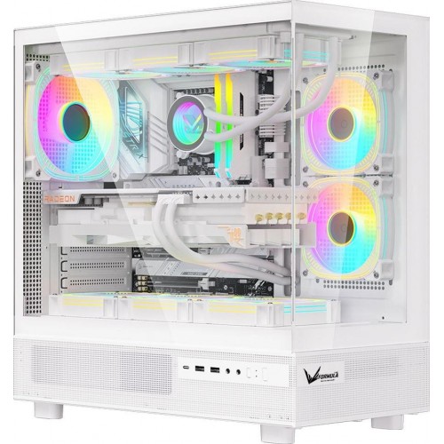 Корпус Formula Crystal Z8 белый ATX с поддержкой 9 вентиляторов и USB 3.0 - идеальный выбор для вашего ПК
