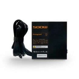 Блок питания/ Power Supply HSPD, 500W 80+ Bronze (ATX, 2.31, Semi-modular, 1x24(20+4)pin 550mm, 1xCPU*2 8(4+4)pin 600+150mm, 1xPCIe*2 8(6+2)pin 500+150mm, 2xSATA*3 400+150+150mm, 1xMOLEX4pin*3+FDD 400+150+150+150mm , Active, 120x120mm, 150x140x86mm, APFC,