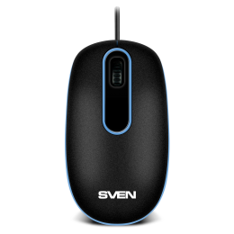 Мышь SVEN RX-90 чёрная (2+1кл., 1000 DPI, блист.)