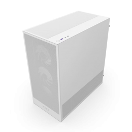 Корпус ПК без блока питания/ Case NZXT H5 Flow RGB, Midi-Tower, TG, 4x120mm RGB, 1xUSB-A 3.2 + 1xUSB-C 3.2, E-ATX, ATX, mATX, mITX White