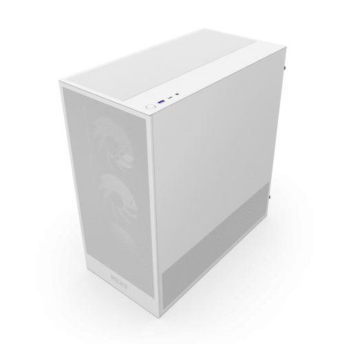 Корпус ПК без блока питания/ Case NZXT H5 Flow RGB, Midi-Tower, TG, 4x120mm RGB, 1xUSB-A 3.2 + 1xUSB-C 3.2, E-ATX, ATX, mATX, mITX White NZXT