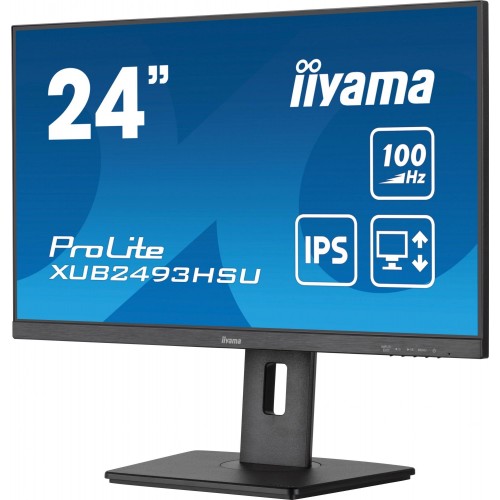 Монитор Iiyama 23.8" ProLite XUB2493HSU-B7 черный IPS LED 1ms 16:9 HDMI M/M матовая HAS Piv 1300:1 300cd 178гр/178гр 1920x1080 100Hz DP FHD USB 4.6кг IIYAMA