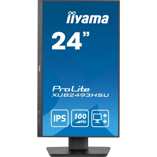 Монитор Iiyama 23.8" ProLite XUB2493HSU-B7 черный IPS LED 1ms 16:9 HDMI M/M матовая HAS Piv 1300:1 300cd 178гр/178гр 1920x1080 100Hz DP FHD USB 4.6кг IIYAMA