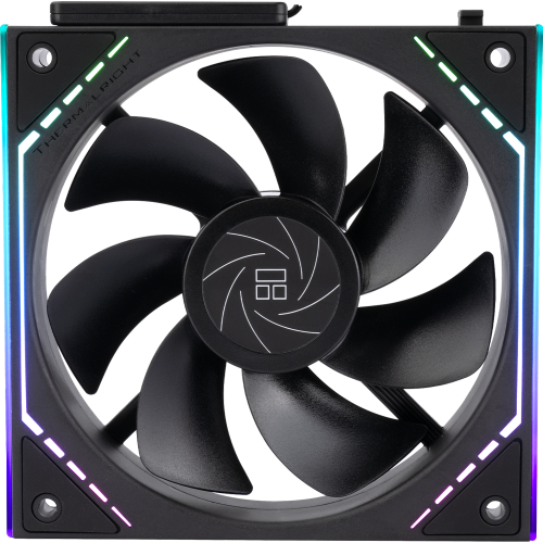 Кулер для корпуса/ Case Cooler Thermalright TL-M12QR Reverse (124x120x25mm, 4-pin PWM, ARGB, 47.6CFM, 23.2dBA, 1500RPM, Black) Thermalright