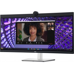 Монитор Dell 34" P3424WEB Black/Silver Curved 3800R, 21:9, IPS, 3440x1440, 5ms, 300cd, 60Hz, 4MP Camera, 1xHDMI, 1xDP, 3xUSB, 1xUSB-C, SPK, LAN, HAS