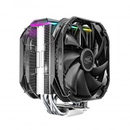 Вентилятор Deepcool AS500 PLUS RTL {6} (727071) (Height 164mm, 6mm x 5pcs, Fan 140mm*2, 500;1200RPM ±10%, 29.2 dB(A), 4-pin PWM, TDP 220W, Screw, Socket AMD AM4, Intel LGA 2066/2011-v3/2011/1700/1200/115x) {8}
