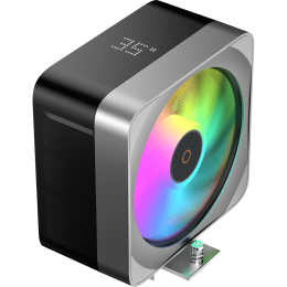 Кулер для процессора/ CPU Cooler Ocypus Delta A40 EX BK Digital (200W, 4-pin PWM, LED temp., 157mm, Al/Cu, 4x6mm, ARGB, 1x120mm, 60CFM, 31dBA, 1600RPM, S: 1851/1700/1200/115X, AM5/AM4, black)