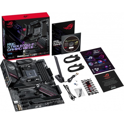 Купить материнскую плату Asus ROG STRIX B550-F GAMING WIFI II для AMD AM4 - 4xDDR4, 2.5G LAN, RAID, HDMI и DP