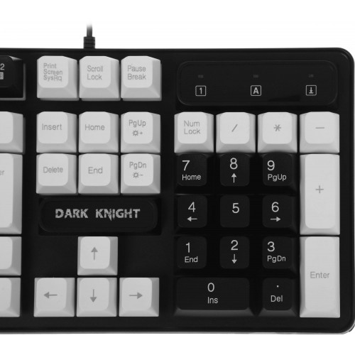 Клавиатура DEFENDER DARK KNIGHT GK-077 RU BL/WH 45077