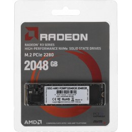 Твердотельный накопитель AMD PCIe 3.0 x4 2TB R3MP32048G8 Radeon M.2 2280