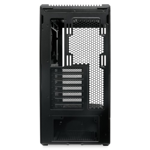 Корпус без блока питания/ Case HSPD F711, Panoramic Full Tower, Black, TG, 0.7 SPCC, no fans ATX, mATX, mITX 190/420/280mm 2x2.5", 2x3.5", 7xPCI 1xUSB-A 3.0, 1xUSB-C 445x235x475mm HSPD