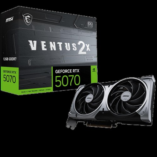 Купить видеокарту MSI RTX 5070 12G VENTUS 2X OC - NVIDIA GeForce 12Gb, PCI-E 5.0, GDDR7, HDMI, DP, HDCP
