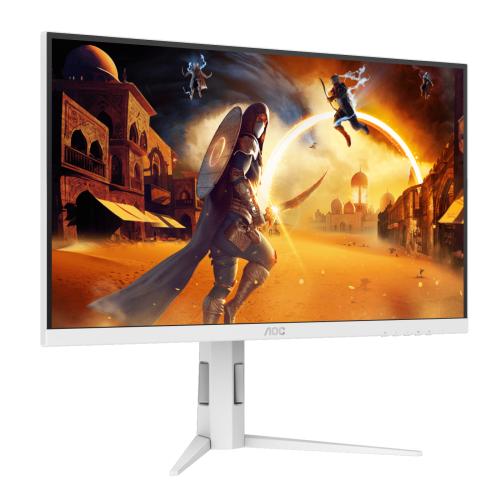 AOC Q27G4/WS 27" 2560x1440, IPS, 200Hz, 80M:1, 450cd, 0.3 ms, HDMI 2.0, DisplayPort 1.4, Height adj 130, pivot, VESA 100, 3Y, White/Silver