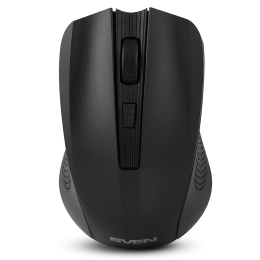 Беспроводная мышь SVEN RX-400W чёрная (3+1кл. 600/1000/1400DPI, блист)