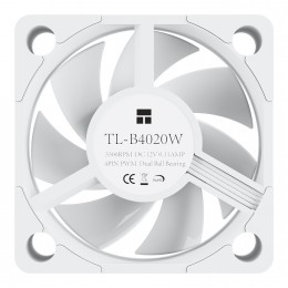 Кулер для корпуса/ Case Cooler Thermalright TL-B4020W (40x40x20mm, 4-pin PWM, 9.47CFM, 24.3dBA, 5500RPM, White)