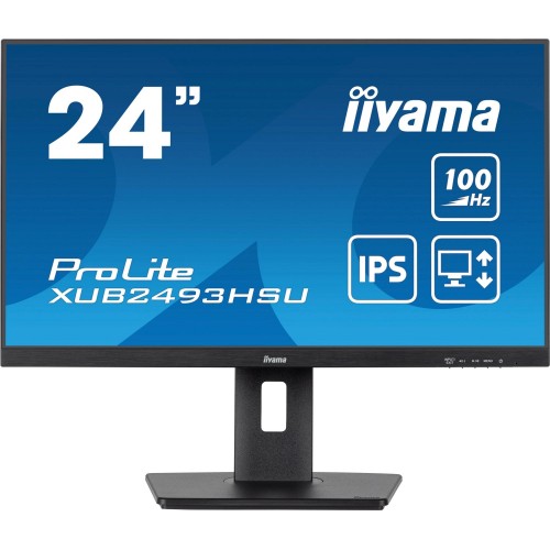 Монитор Iiyama 23.8" ProLite XUB2493HSU-B7 черный IPS LED 1ms 16:9 HDMI M/M матовая HAS Piv 1300:1 300cd 178гр/178гр 1920x1080 100Hz DP FHD USB 4.6кг IIYAMA
