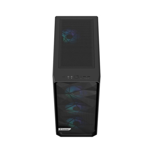Корпус ПК без блока питания/ Case Fractal Design Meshify 2 Compact Lite RGB TG Light Tint, Midi-Tower, 4x120mm RGB, 2xUSB-A 3.2 ATX, mATX, mITX Black Fractal Design