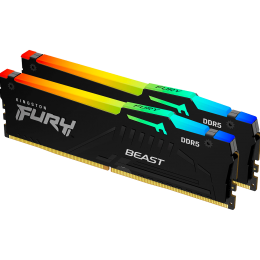 Память оперативная/ Kingston 64GB 5200MT/s DDR5 CL40 DIMM (Kit of 2) FURY Beast RGB XMP