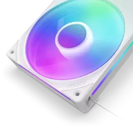 Кулер для корпуса ПК/ Case Cooler NZXT F360 RGB Core (120x120x25mm, 4-pin PWM, RGB, 75.12CFM, 30dBA, 2400RPM, White, Single-Frame RGB Fan Unit)