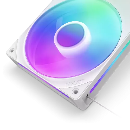 Кулер для корпуса ПК/ Case Cooler NZXT F360 RGB Core (120x120x25mm, 4-pin PWM, RGB, 75.12CFM, 30dBA, 2400RPM, White, Single-Frame RGB Fan Unit) NZXT