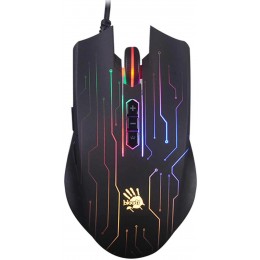 Мышь A4Tech Bloody Q82 черный/рисунок оптическая 6200dpi USB 8but