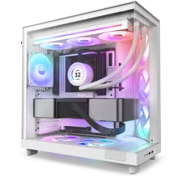 Кулер для корпуса ПК/ Case Cooler NZXT F360 RGB Core (120x120x25mm, 4-pin PWM, RGB, 75.12CFM, 30dBA, 2400RPM, White, Single-Frame RGB Fan Unit)