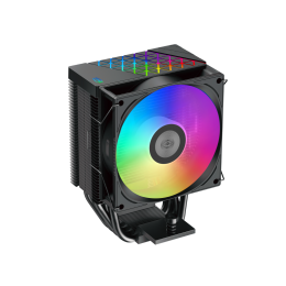 Кулер для процессора/ CPU Cooler PCCooler R400 ARGB BK (180W, 4-pin PWM, 133mm, Al/Cu, 4x6mm, ARGB, 1x92mm, 40.94CFM, 30dBA, 2200RPM, S: 1851/1700/1200/115X, AM5/AM4, black)