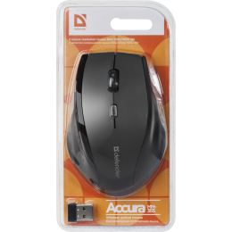 Defender Беспроводная оптическая мышь Accura MM-365 черный,6 кнопок, 800-1600 dpi