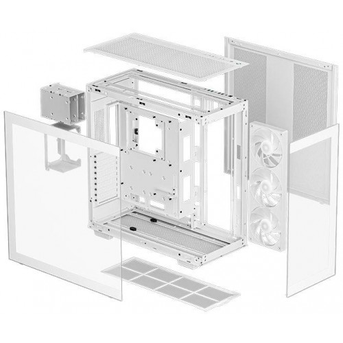 Корпус Deepcool CH780 белый ATX с поддержкой 9 вентиляторов и 4xUSB3.0 - идеальное решение для вашего ПК