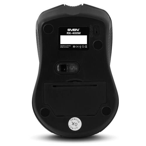Беспроводная мышь SVEN RX-400W чёрная (3+1кл. 600/1000/1400DPI, блист) Sven