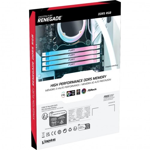 Купить оперативную память Kingston 64GB DDR5 6400MT/s CL32 (2x32GB) FURY Renegade RGB White XMP для максимальной производительности вашего ПК