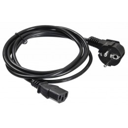 Кабель Buro BU-PCAB-ZP1 IEC C13 Евровилка угловой 3м черный (пакет)