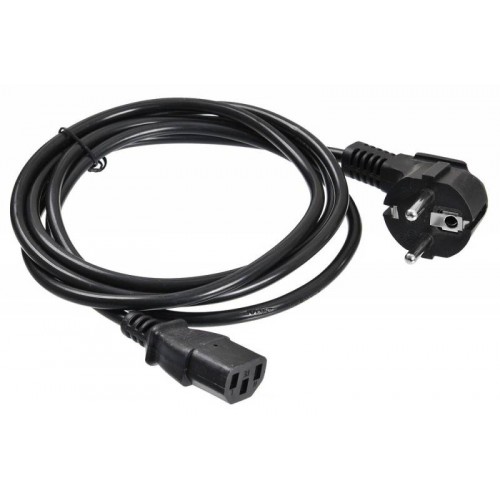 Кабель Buro BU-PCAB-ZP1 IEC C13 Евровилка угловой 3м черный (пакет)