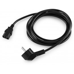 Кабель Buro BU-PCAB-ZP1 IEC C13 Евровилка угловой 3м черный (пакет)