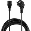 Кабель Buro BU-PCAB-ZP1 IEC C13 Евровилка угловой 3м черный (пакет)