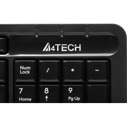 Клавиатура A4Tech FKS10 черный/синий USB (подставка для запястий) (FKS10 BLUE) кабель 1.5м