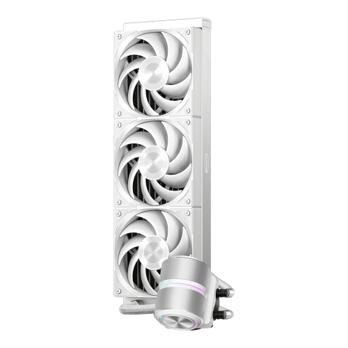 Система охлаждения/ Water Cooling System PCCooler DE360 Pro WH (300W, 360mm, White, ARGB Pump, Fans: 3x120mm, 86.73CFM, 32dBA, 2200RPM/ Pump height 57mm, 28dBA, 3200RPM, Rad thickness 27mm/ S: 1851, 1700, 1200, 115X, AM5, AM4, AM3) PcCooler