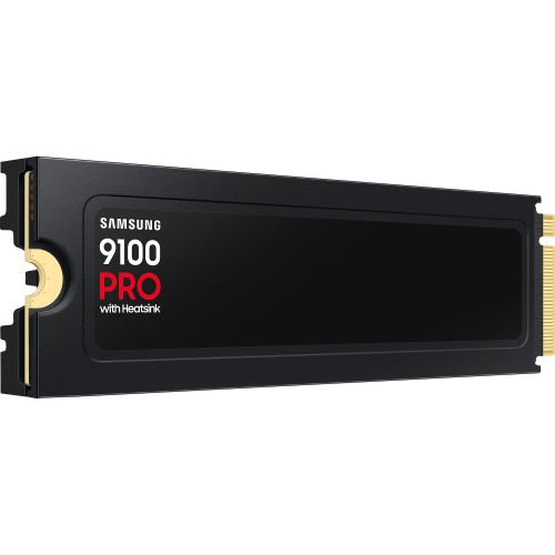 Твердотельный накопитель/ Samsung SSD 9100 PRO, 2000GB, M.2(22x80mm), NVMe 2.0, PCIe 5.0 x4, V-NAND TLC, R/W 14700/13400MB/s, IOPs 1 850 000/2 600 000, TBW 1200, DWPD 0.3, with Heatsink (12 мес.) Samsung Electronics